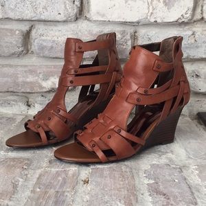 Carlos Santana Leather Wedges